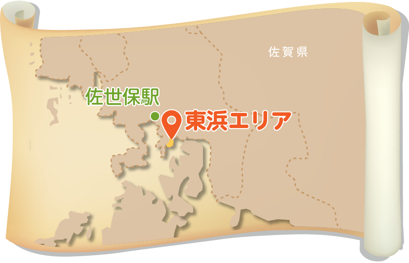 東浜の地図