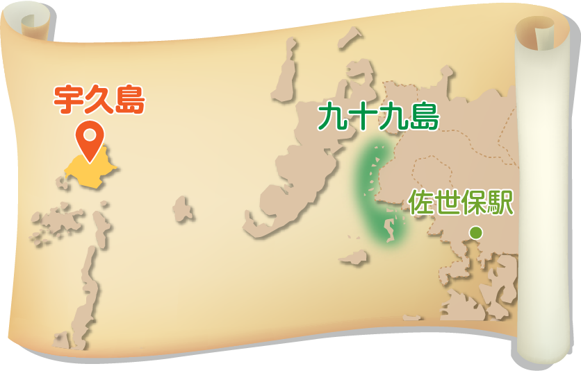 宇久島の地図